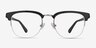 Genbu Black Acetate-metalMontures de lunettes de vue d'EyeBuyDirect, Vue de Face