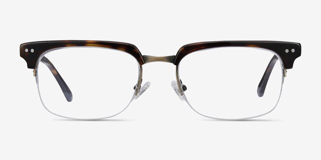 Kurma Tortoise Acetate-metalEyeglass Frames from EyeBuyDirect, Front View