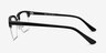 Kurma Black AcetateEyeglass Frames from EyeBuyDirect, Side View