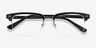 Kurma Black AcetateEyeglass Frames from EyeBuyDirect, Closed View