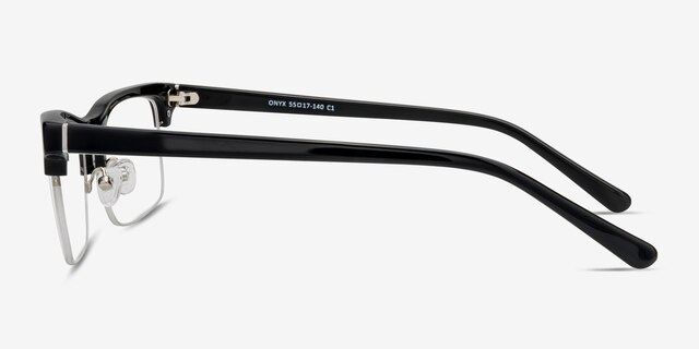 Onyx Black AcetateEyeglass Frames from EyeBuyDirect, Side View