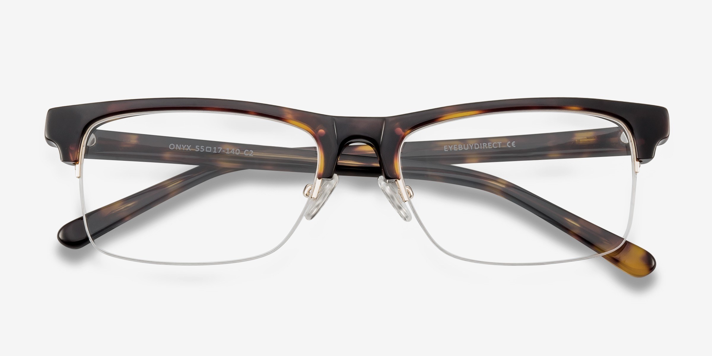 Candie’s C Onix BLK Black Half‎ rim cat eye eyeglasses frames 50 16 135 Black Cat-Eye Glasses #4451821 | Zenni Optical main image 3