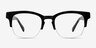 Luxe Black AcetateEyeglass Frames from EyeBuyDirect, Front View