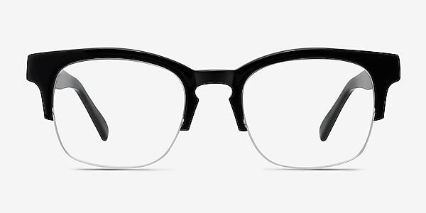 Luxe Noir Acétate Montures de lunettes de vue