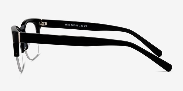 Luxe Black Acetate Eyeglass Frames from EyeBuyDirect