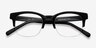 Luxe Black AcetateEyeglass Frames from EyeBuyDirect, Closed View