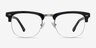 Brunel Black AcetateEyeglass Frames from EyeBuyDirect, Front View