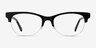 Luna Noir AcétateMontures de lunettes de vue d'EyeBuyDirect, Vue de Face