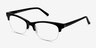 Luna Noir AcétateMontures de lunettes de vue d'EyeBuyDirect, Vue d'Angle