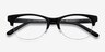 Luna Noir AcétateMontures de lunettes de vue d'EyeBuyDirect, Vue Rapprochée