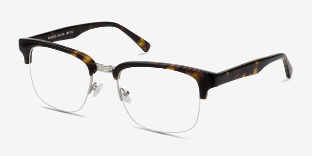 Phonic Tortoise Acetate-metalEyeglass Frames from EyeBuyDirect, Angle View