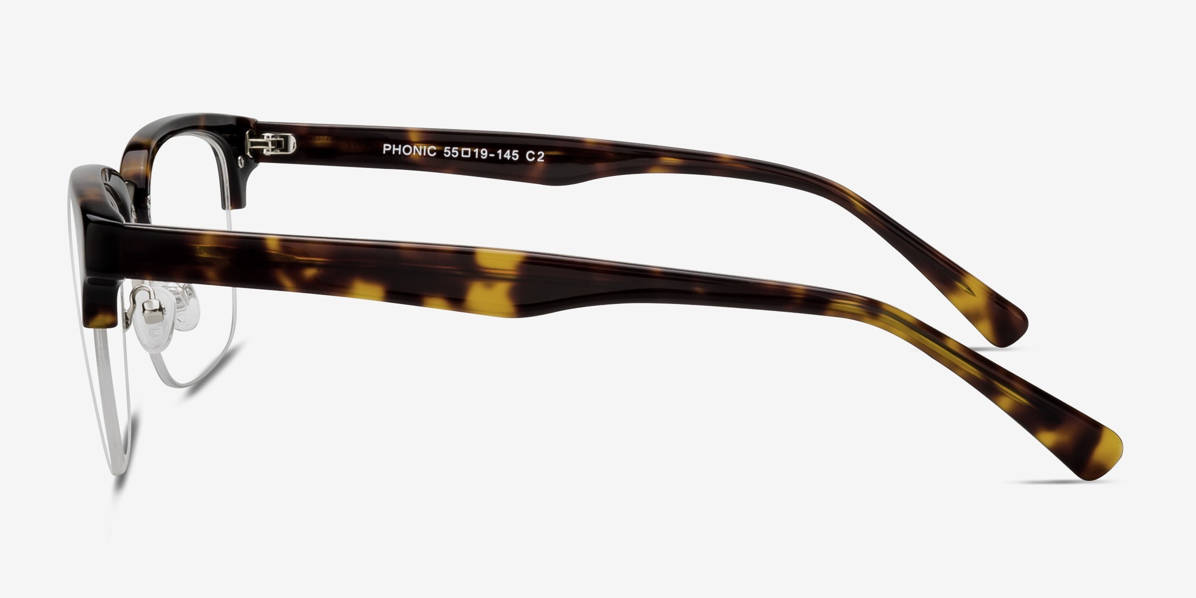 Phonic Square Matte Black Semi Rimless Eyeglasses | Eyebuydirect