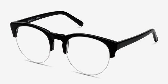 Zoot Black AcetateEyeglass Frames from EyeBuyDirect, Angle View