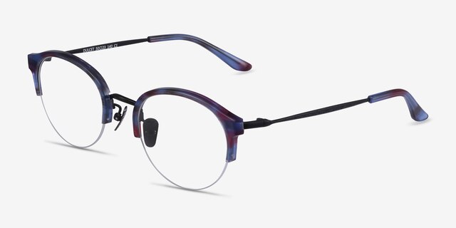 Dulcet Blue AcetateEyeglass Frames from EyeBuyDirect, Angle View