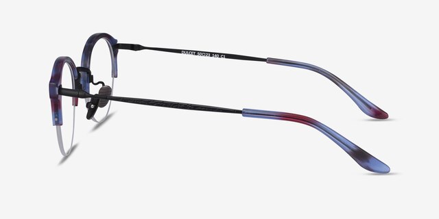 Dulcet Blue AcetateEyeglass Frames from EyeBuyDirect, Side View