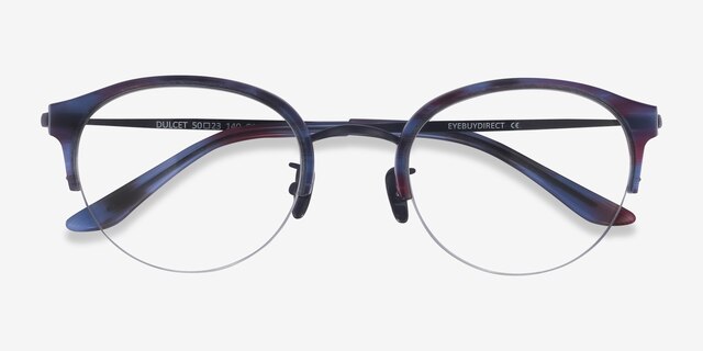 Dulcet Blue AcetateEyeglass Frames from EyeBuyDirect, Closed View