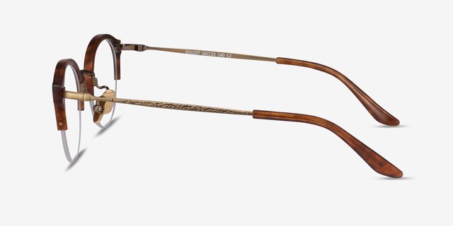 Dulcet Brown AcetateEyeglass Frames from EyeBuyDirect, Side View