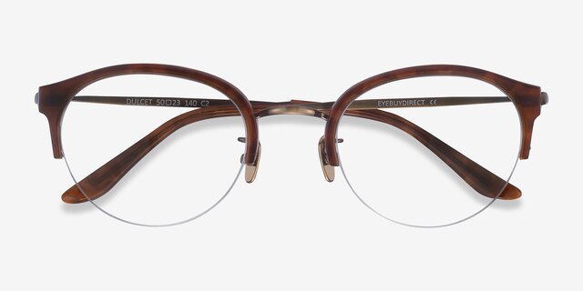 Dulcet Brown AcetateEyeglass Frames from EyeBuyDirect, Closed View