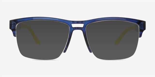 Bane Blue Alternative MaterialsSunglass Frames from EyeBuyDirect, Front View