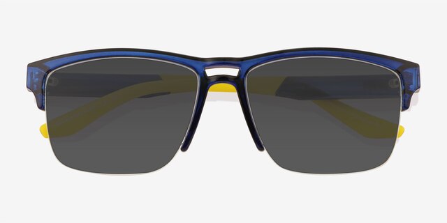 Bane Blue Alternative MaterialsSunglass Frames from EyeBuyDirect, Closed View