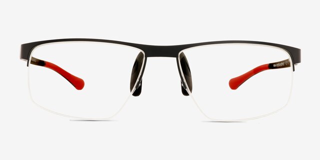 Champion Black MetalEyeglass Frames from EyeBuyDirect, Front View