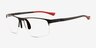 Champion Black MetalEyeglass Frames from EyeBuyDirect, Angle View