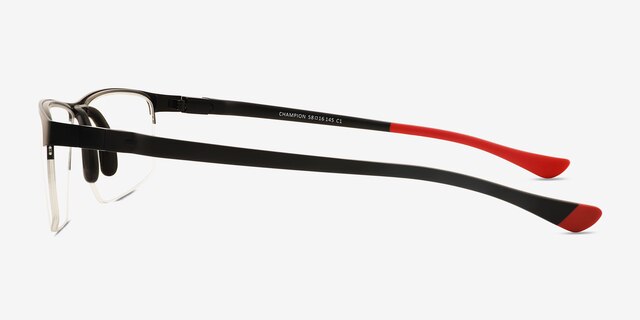 Champion Black MetalEyeglass Frames from EyeBuyDirect, Side View