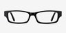 Dieppe Noir AcétateMontures de lunettes de vue d'EyeBuyDirect, Vue de Face