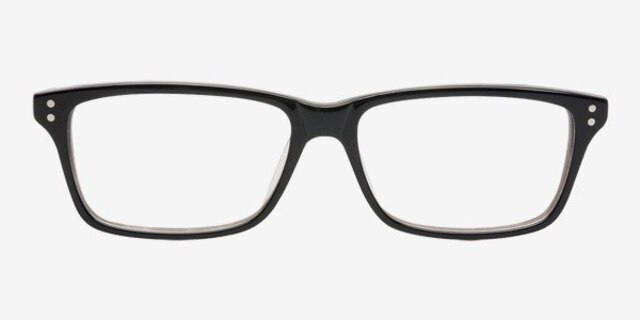 Dauphin Black & Grey AcétateMontures de lunettes de vue d'EyeBuyDirect, Vue de Face