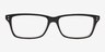 Dauphin Black & Grey AcétateMontures de lunettes de vue d'EyeBuyDirect, Vue de Face