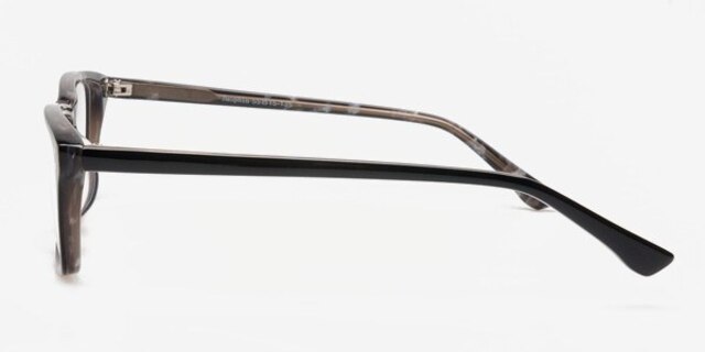 Dauphin Black & Grey AcétateMontures de lunettes de vue d'EyeBuyDirect, Vue de Côté