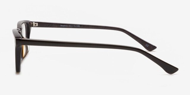 Dauphin Brun AcétateMontures de lunettes de vue d'EyeBuyDirect, Vue de Côté