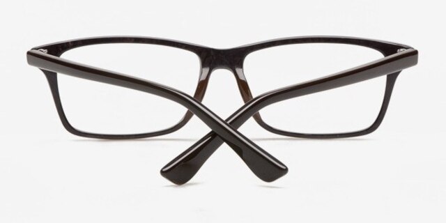 Dauphin Brun AcétateMontures de lunettes de vue d'EyeBuyDirect, Vue Rapprochée