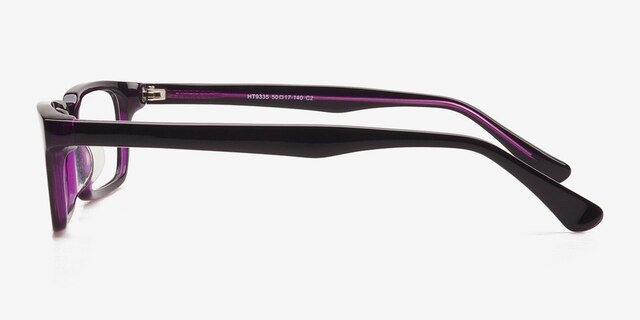 HT9335 Black & Purple AcetateEyeglass Frames from EyeBuyDirect, Side View