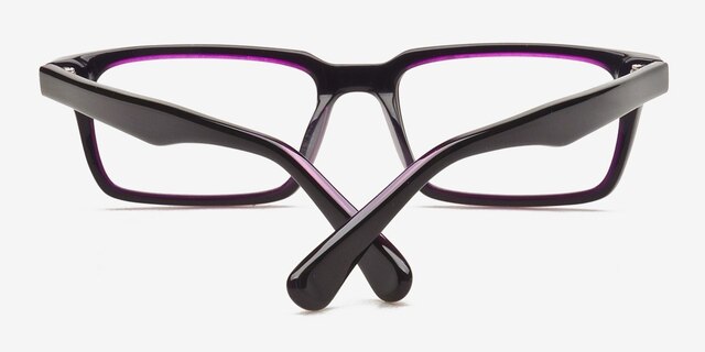 HT9335 Black & Purple AcetateEyeglass Frames from EyeBuyDirect, Closed View