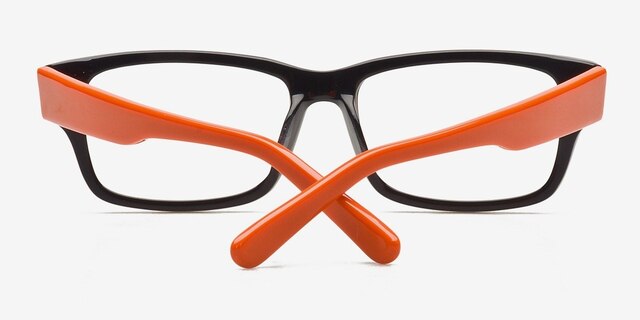 P7515 Black & Orange AcetateEyeglass Frames from EyeBuyDirect, Closed View