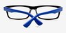 P7517 Black & Blue AcetateEyeglass Frames from EyeBuyDirect, Closed View