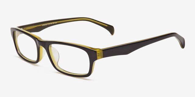 HT9153 Black & Green AcétateMontures de lunettes de vue d'EyeBuyDirect, Vue d'Angle