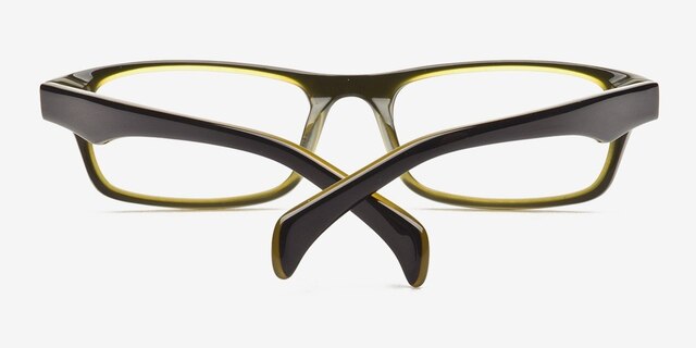 HT9153 Black & Green AcétateMontures de lunettes de vue d'EyeBuyDirect, Vue Rapprochée