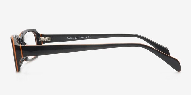 Prairie Black & Brown AcetateEyeglass Frames from EyeBuyDirect, Side View