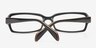 Prairie Black & Brown AcetateEyeglass Frames from EyeBuyDirect, Closed View