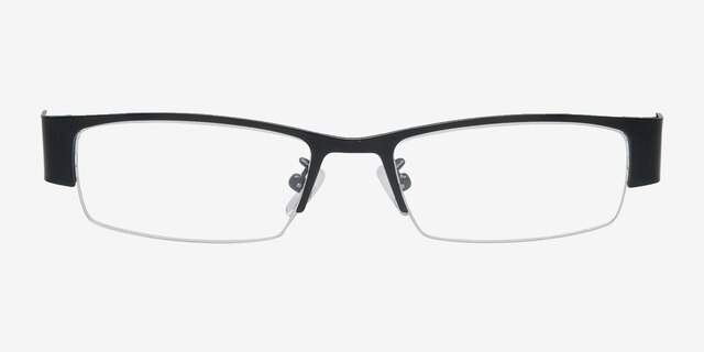 Alingsas Black MetalEyeglass Frames from EyeBuyDirect, Front View