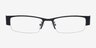 Alingsas Black MetalEyeglass Frames from EyeBuyDirect, Front View