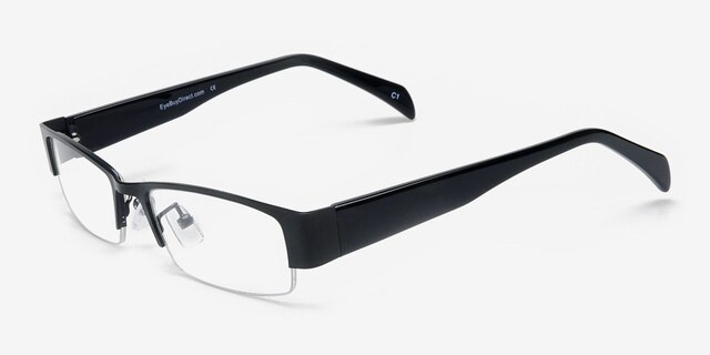 Alingsas Black MetalEyeglass Frames from EyeBuyDirect, Angle View