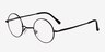 Abaza Black MetalEyeglass Frames from EyeBuyDirect, Angle View