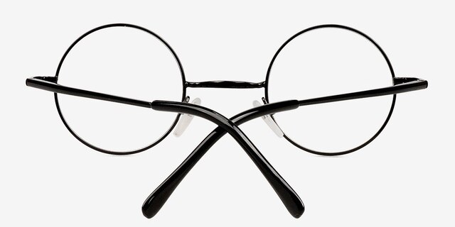 Abaza Black MetalEyeglass Frames from EyeBuyDirect, Closed View
