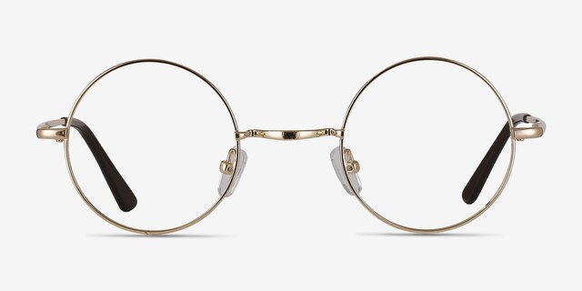 Abazam Golden MetalEyeglass Frames from EyeBuyDirect, Front View