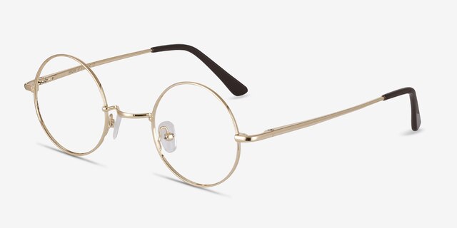 Abazam Golden MetalEyeglass Frames from EyeBuyDirect, Angle View