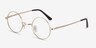 Abazam Golden MetalEyeglass Frames from EyeBuyDirect, Angle View