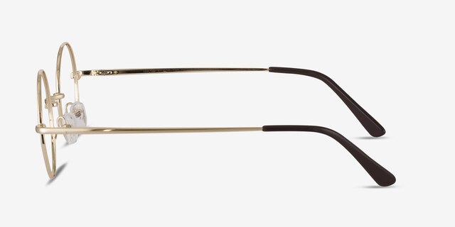 Abazam Golden MetalEyeglass Frames from EyeBuyDirect, Side View
